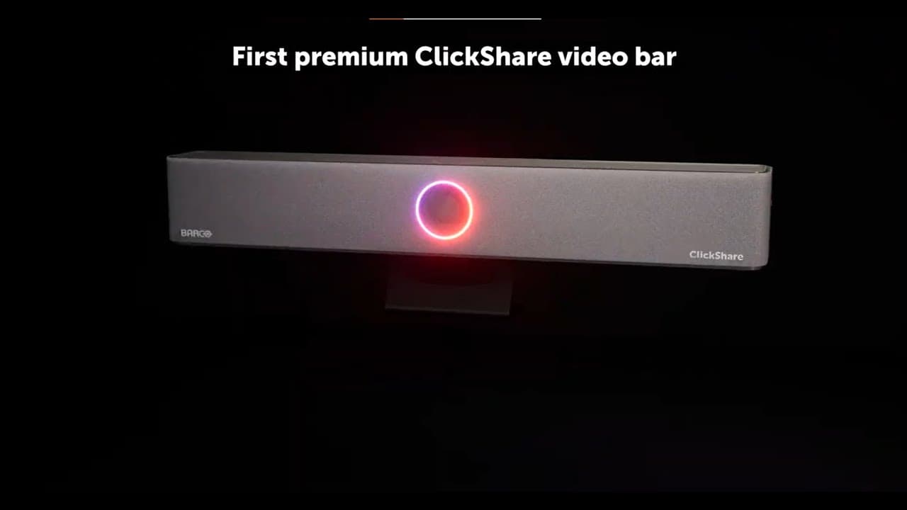 Barco ClickShare Bar Pro barra de video todo en uno para salas medianas con doble pantalla