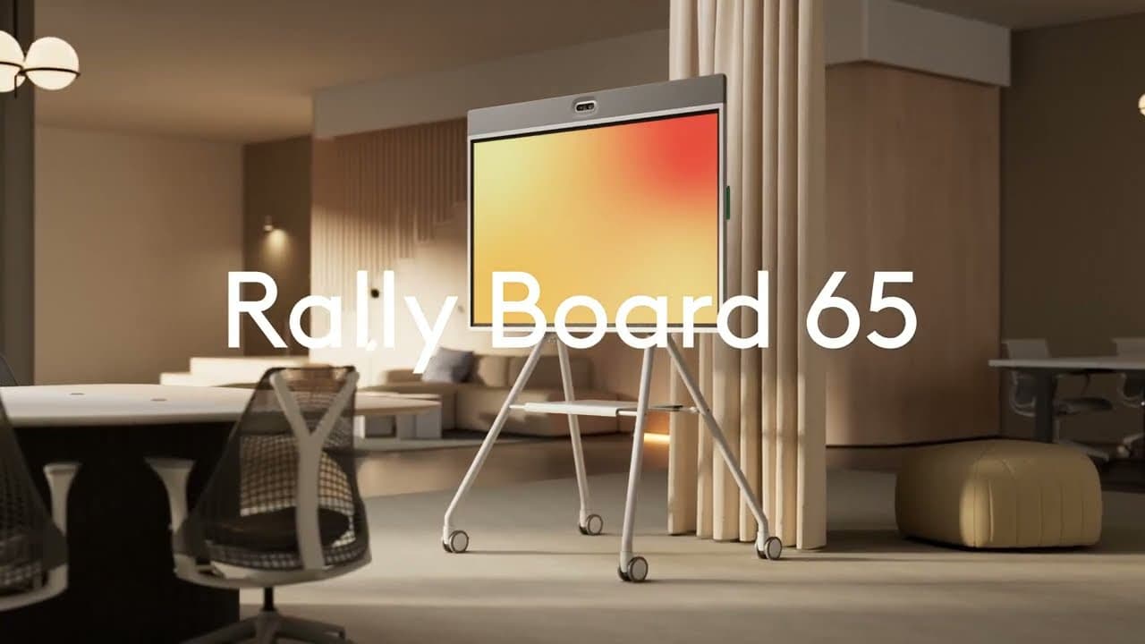 Logitech Rally Board 65 display táctil interactivo de 65 pulgadas con videoconferencia integrada